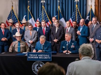 Texas Governor Greg Abbott signs legislation designating drug cartels as foreign terrorist organizations. (Office of the Texas Governor)
