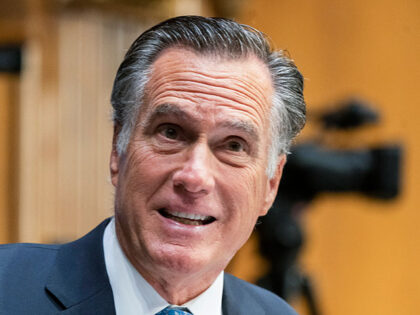 Sen. Mitt Romney, R-Utah, questions witnesses during a Senate Health, Education, Labor, and Pensions Committee hearing on June 16, 2022, in Washington. GOP senators are accusing the Biden administration of using $39 billion meant to build computer chip factories to further “woke” ideas such as requiring some recipients to offer …