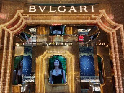 SHANGHAI, CHINA - JANUARY 12, 2023 - A Bvlgari store is seen in a shopping mall in Shanghai, China, January 12, 2023. (Photo credit should read CFOTO/Future Publishing via Getty Images)