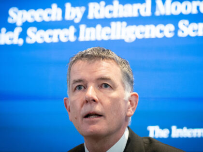 MI6 Chief Richard Moore speaks at the International Institute for Strategic Studies, London, where he said that Britain's intelligence agencies must open up to co-operation with the global tech sector if they are to counter the rising cyber threats from hostile states, criminals and terrorists. Picture date: Tuesday November 30, …