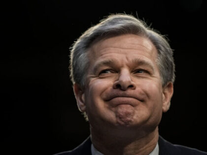 WASHINGTON, DC - MARCH 8: FBI Director Christopher Wray testifies during a Senate Intelligence Committee hearing concerning worldwide threats, on Capitol Hill March 8, 2023 in Washington, DC. The leaders of the intelligence agencies testified on a wide range of issues, including China, Covid-19 origins, and TikTok. (Photo by Drew …