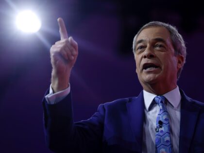 NATIONAL HARBOR, MARYLAND - MARCH 03: Nigel Farage, former Brexit Party leader, speaks during the annual Conservative Political Action Conference (CPAC) at the Gaylord National Resort Hotel And Convention Center on March 03, 2023 in National Harbor, Maryland. The annual conservative conference entered its second day of speakers including congressional …