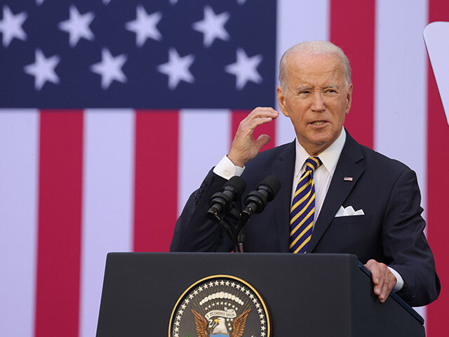 U.S. President Joe Biden speaks to a crowd at Vilnius University on July 12, 2023 in Vilnius, Lithuania. Biden, who was in Vilnius to participate in the 2023 NATO Summit, lauded Lithuania and the Baltic countries for attaining freedom following the collapse of the Soviet empire. (Photo by Sean Gallup/Getty …