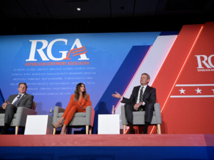 Tennessee Gov. Bill Lee takes part in a panel discussion with New Hampshire Gov. Chris Sununu, left, and South Dakota Gov. Kristi Noem, center, during a Republican Governors Association conference, Tuesday, Nov. 15, 2022, in Orlando, Fla. (AP Photo/Phelan M. Ebenhack)