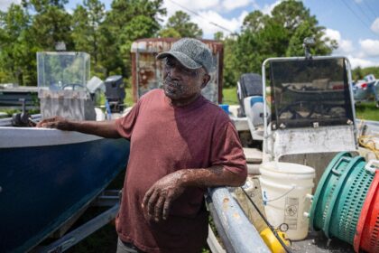 Gullah Geechee fisherman Ed Atkins says it's increasingly hard to earn a living from fishing at South Carolina's Saint Helena Island, where climate change and housing development are encroaching on the historic community's way of life