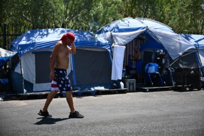 Hundreds of homeless people live in 'The Zone,' an encampment in Phoenix, the capital of the southwestern US state of Arizona
