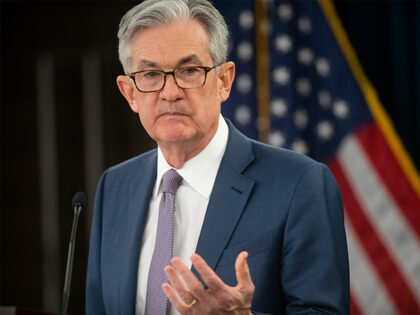 Federal Reserve Chair Jerome Powell announces a half percentage point interest rate cut during a speech on March 3, 2020 in Washington, DC. (Mark Makela/Getty Images)