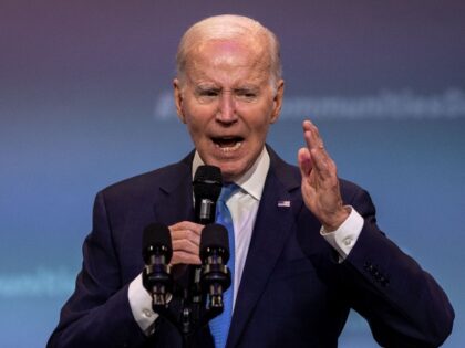WEST HARTFORD, CONNECTICUT - JUNE 16: U.S. President Joe Biden speaks during the National Safer Communities Summit at the University of Hartford on June 16, 2023 in West Hartford, Connecticut. Biden addressed the continued gun violence epidemic in the United States. (Photo by John Moore/Getty Images)