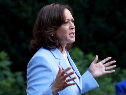 WASHINGTON, DC - JUNE 28: Vice President of the United States Kamala Harris speaks onstage during a Pride Celebration hosted by the Vice President Of The United States and Mr. Emhoff in collaboration with GLAAD on June 28, 2023 in Washington, DC. (Tasos Katopodis/Getty Images for GLAAD)