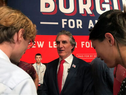 North Dakota Gov. Doug Burgum talks with supporters after he announced his bid for the Republican nomination for President, Wednesday, June 7, 2023, in Fargo, N.D. (AP Photo/Jack Dura)