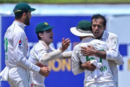 Pakistan spinner Noman Ali took two wickets to reduce Sri Lanka to 94-3 at lunch on day four of a rain-interrupted first Test in Galle