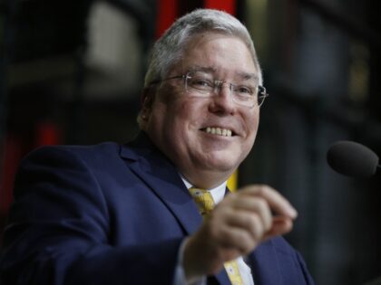 Attorney General Patrick Morrisey, Republican U.S. Senate candidate from West Virginia, smiles while speaking during a campaign event in Huntington, West Virginia, U.S., on Thursday, May 3, 2018. Morrisey sent his GOP primary opponent, Representative Evan Jenkins, a cease and desist letter regarding supposedly "false and defamatory information in his …