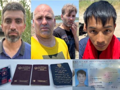 Texas DPS troopers arrest an Iranian, two Moldovan, and a Chinese national who illegally crossed the border into Texas. (Texas Department of Public Safety)